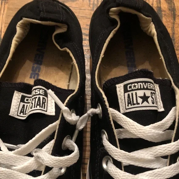 Converse Women’s Black and White Sneakers 8 - Picture 5 of 8